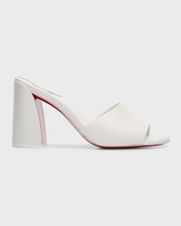 Jane Leather Red Sole Mule Sandals
