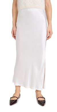 Enza Costa Satin Bias Skirt Cloud 2