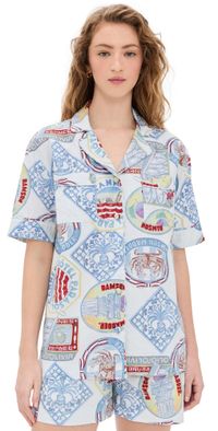 Damson Madder Chlo Holiday Print Shirt Multi 6