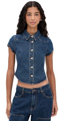 Lioness Varsity Blues Tee Mid Blue XS