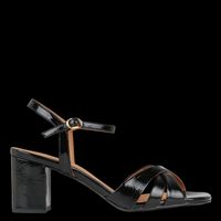 Mellow Yellow - Sandales à talon en cuir vernis - Taille 41 - Noir