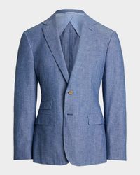 Men's NM X RL Kent Chambray Handmade Suit Jacket