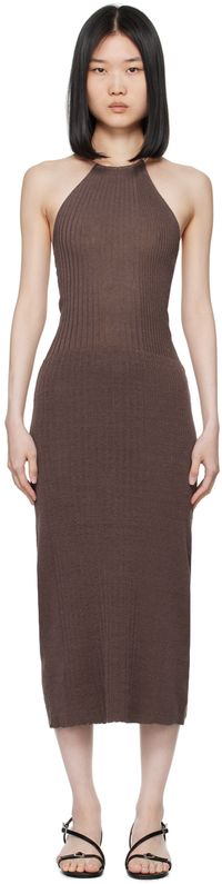 Paloma Wool Brown Zinnia Midi Dress