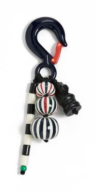 Clare V. Beaded Stripe Fob Multi Color One Size