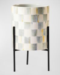 Sterling Check Tabletop Planter