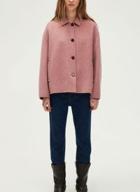 Pablo - Manteau col chemise en laine mélangée - Taille 3 - Rose