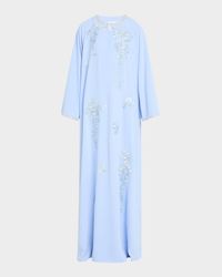 Embroidered Maxi Caftan Dress