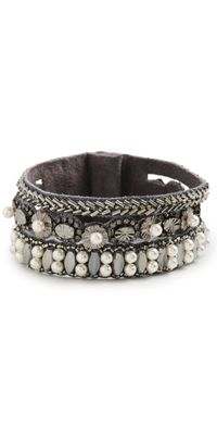 Deepa Gurnani Deepa by Deepa Gurnani Ascanaia Bracelet Gunmetal One Size
