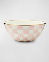 Rosy Check Enamel Everyday Bowl, Large