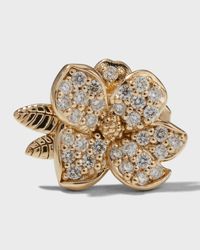 Magnolia Diamond Flower Stud Single Earring