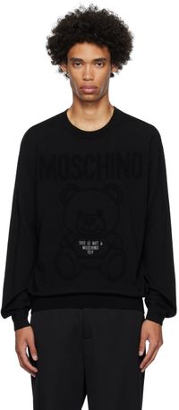 Moschino Black Embroidered Sweater