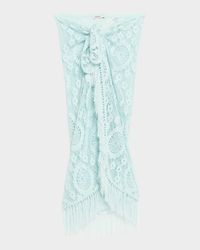 Thyri Open-Knit Fringe Pareo Coverup