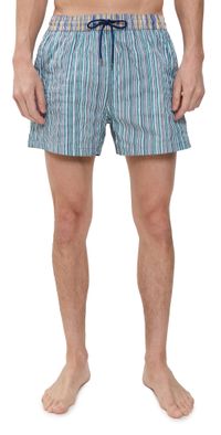 Paul Smith Mixed Stripe Swim Shorts Blue S