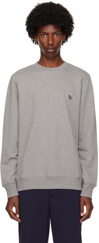 PS by Paul Smith Pull molletonné gris à logo de zèbre