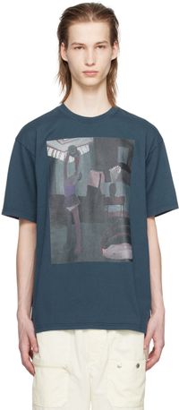 UNDERCOVER Blue Printed T-Shirt