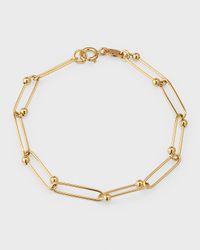 18K Yellow Gold Ball Chain Bracelet