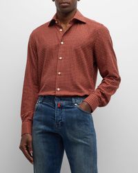 Men's Cotton Micro-Gingham Sport Shirt
