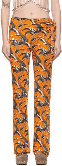 Rabanne Orange Viscose Trousers