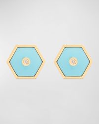 Baia Sommersa Turquoise and Diamond Stud Earrings