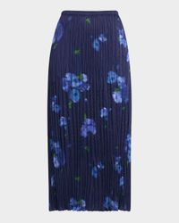 Blurred Poppy Column Skirt