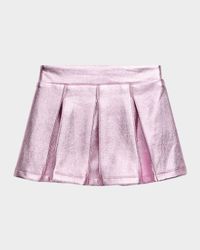 Girl's Metallic Faux Leather Mini Skirt, Size 2-10