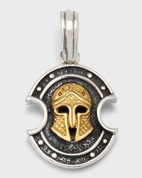 Men's Two-Tone Shield Pendant