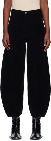 Henrik Vibskov Pantalon Digi noir en velours côtelé