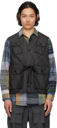 Engineered Garments Black C-1 Denim Vest