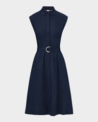 Loreta Belted Linen Shirtdress