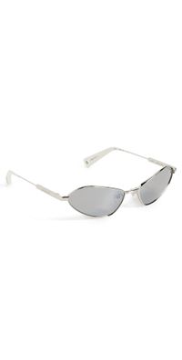 Jacquemus Bambino Metal Sunglasses Metal Silver/Matte White/Silver One Size