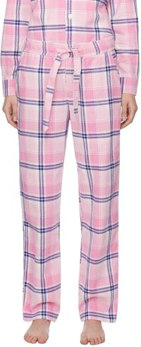 Tekla Pantalon de pyjama rose à carreaux