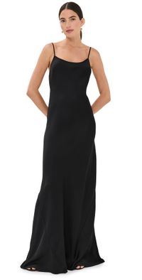 Victoria Beckham Cami Floor Length Dress Black 12