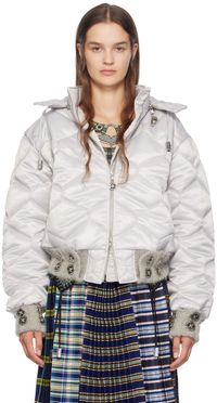 Chopova Lowena Blouson matelassé Lovey argenté