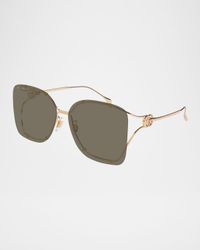 Rimless Square Metal Sunglasses