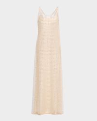 Aurielle Beaded Tulle Maxi Dress