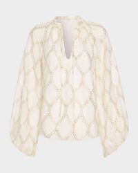 Ria Lurex Lace Blouse