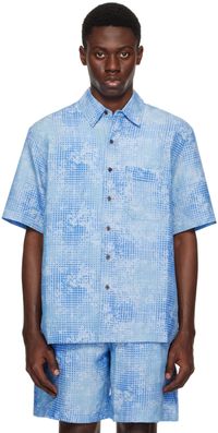 CDLP Chemise bleue à carreaux