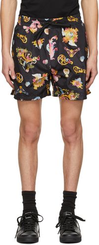 Versace Jeans Couture Black Paisley Shorts