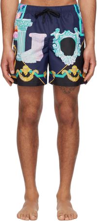Versace Underwear Multicolor Versace Gallery Swim Shorts