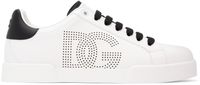 Dolce&Gabbana White & Black Calfskin Portofino Sneakers