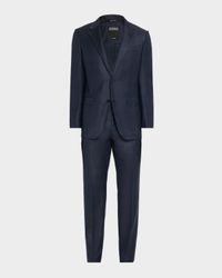 Men's Wool Tonal Plaid Two-Piece Suit