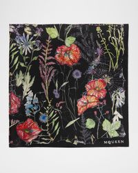 Spider Floral Silk Twill Scarf