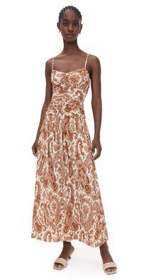 Cara Cara Azalea Dress Classic Paisley Egret XS