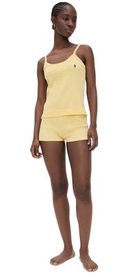Polo Ralph Lauren Cami Top and Sleep Short Set T-Bird Yellow M