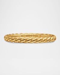 DY Unity Cable Ring in 18K Gold, 2mm