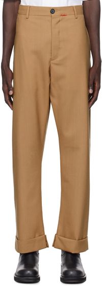 Marni Tan Wide-Leg Trousers