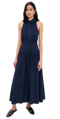 STAUD Romy Dress Navy 12