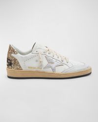 Ballstar Mixed Leather Low-Top Sneakers