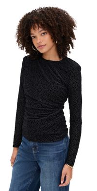 Ramy Brook Larry Top Black Dot XXS