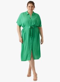 Vero Moda Curve - Robe chemise droite à imprimé - Taille 54 - Vert